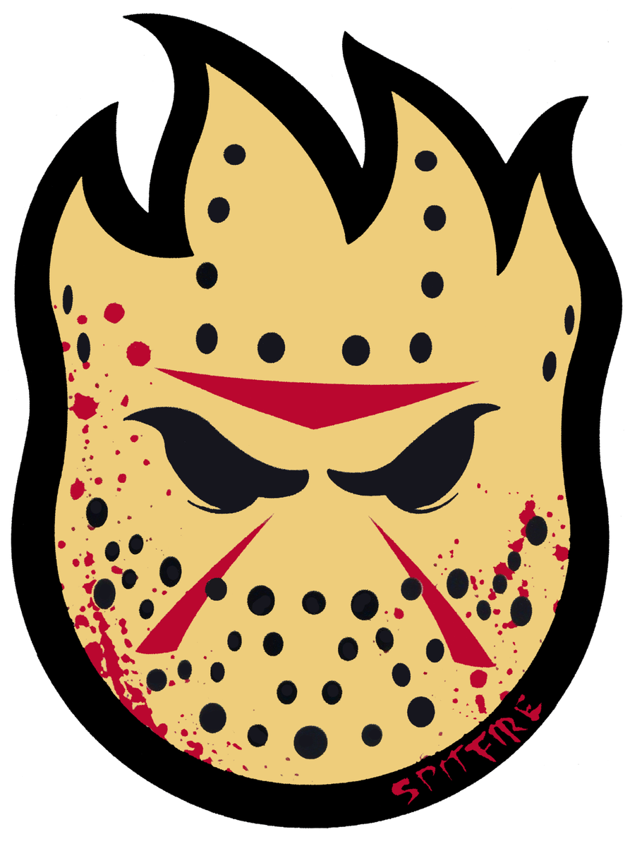 Spitfire sticker wheels jason mask skate cell laptop bumper vinyl