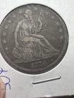 1876 50C SEATED LIBERTY SILVER HALF DOLLAR  lot #745