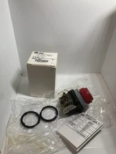 ALLEN BRADLEY 800H-R6A PUSHBUTTON BOOTED HD RED CAP 1NO/1NC SERIES F NIB