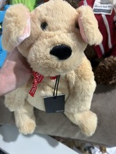 Two Blind Brothers Guide Dog Golden Lab Plush 16 Braille EUC