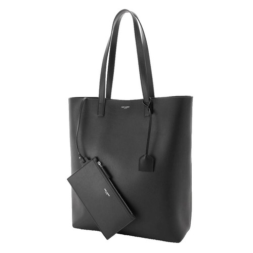 Used Black Leather Briefcase Business Bag SAINT LAURENT PTR342606