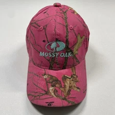 Mossy Oak Hat Cap Women’s Pink Leaves Camo Strapback Camouflage Outdoor