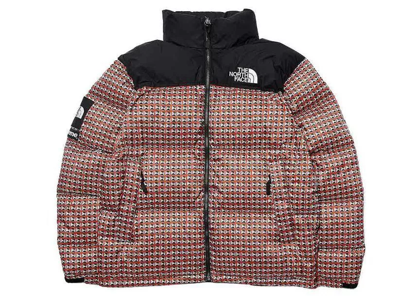 Veste Nuptse cloutée Supreme The North Face rouge