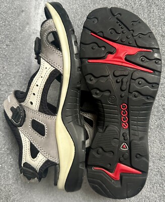  Trekkingsandalen Offroad ECCO Gr.37 Nubukleder Hellgrau Klettverschluß NP120 