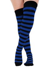 High Over the Knee Socks Long Plain Striped Thigh High OTK Socks UK SIZE 4-6