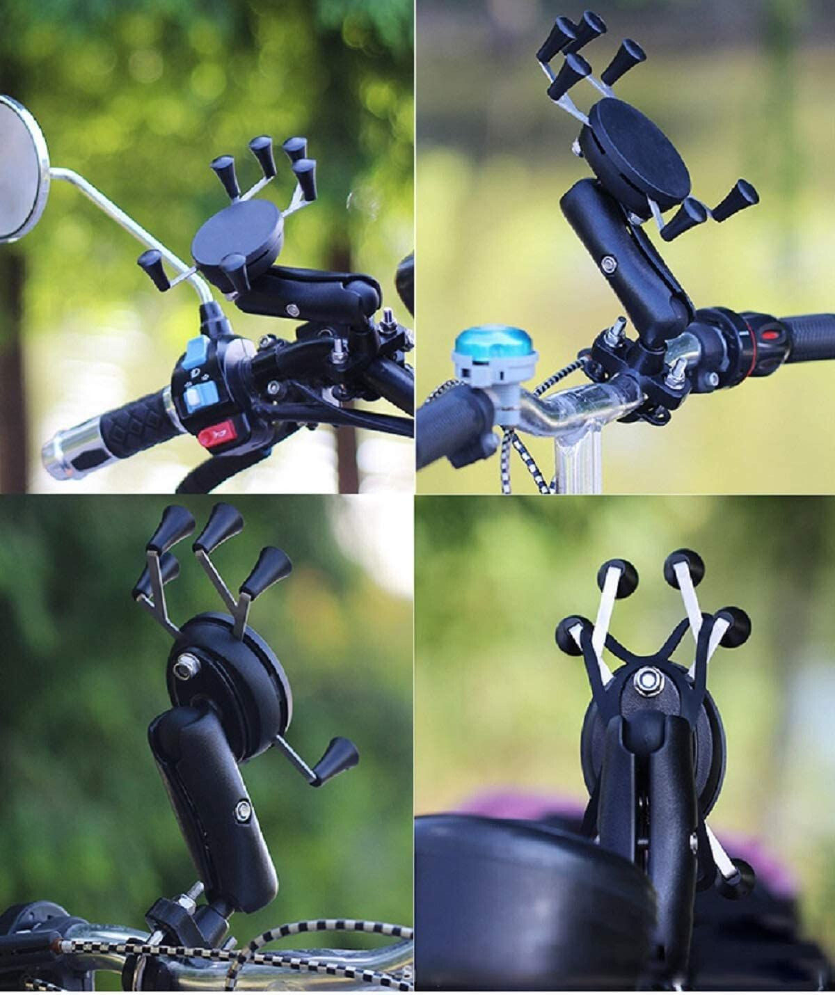 RAM Motorcycle Bike Handlebar Rail Mount XGrip Holder Cell Mobile