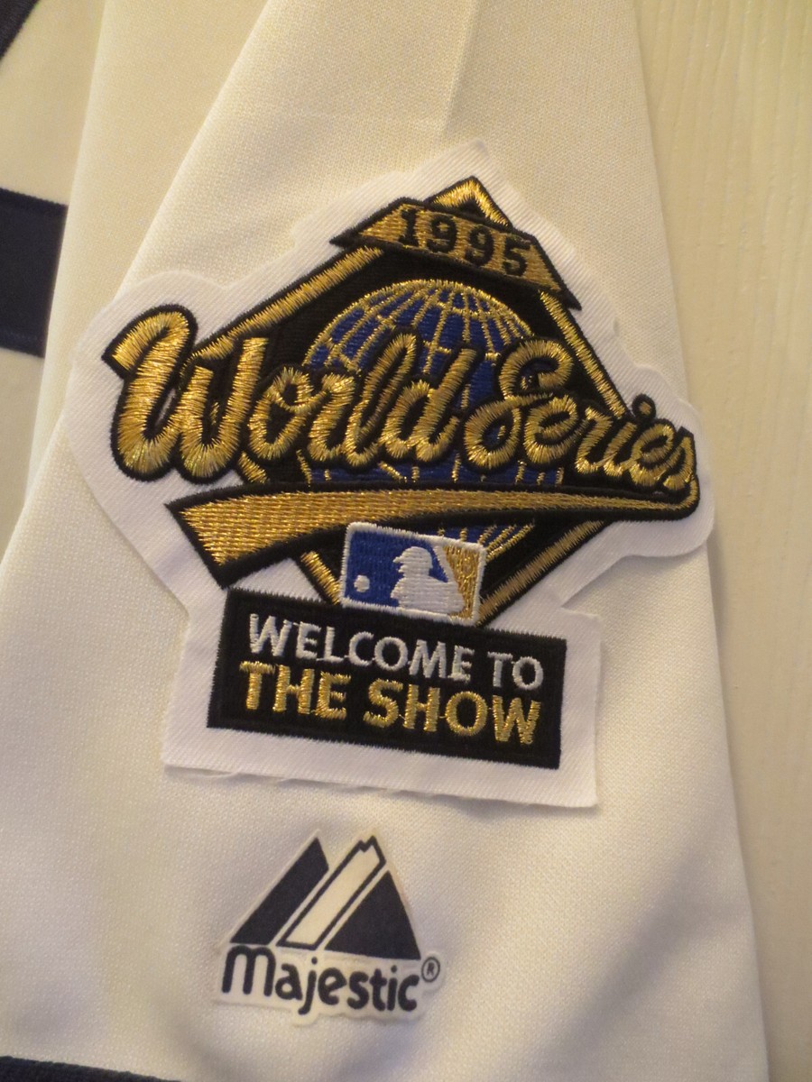 1995 Atlanta Braves World Series/American Flag Patch Chipper Jones