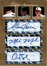 2008 Alan Horne * Mark Melancon * Andrew Brackman Rookie GOLD Auto #/10