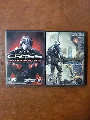 Crysis 2 Limited Edition & Crysis Maximum Edition Complete in Case pc DVD rom.