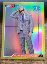 2017 Bowman Chrome 1992 Noah Syndergaard #92 Gold Refractor /50 Variation SSP