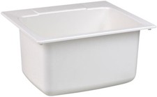 Fregadero de lavabo utilitario de fibra de vidrio 22 X 25 blanco