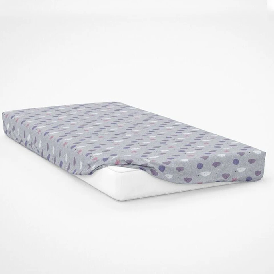 100% Jersey Cotton Cot Bed Fitted Sheet Mattress Cover (120x60cm & 140x70cm) - Image 4 of 4