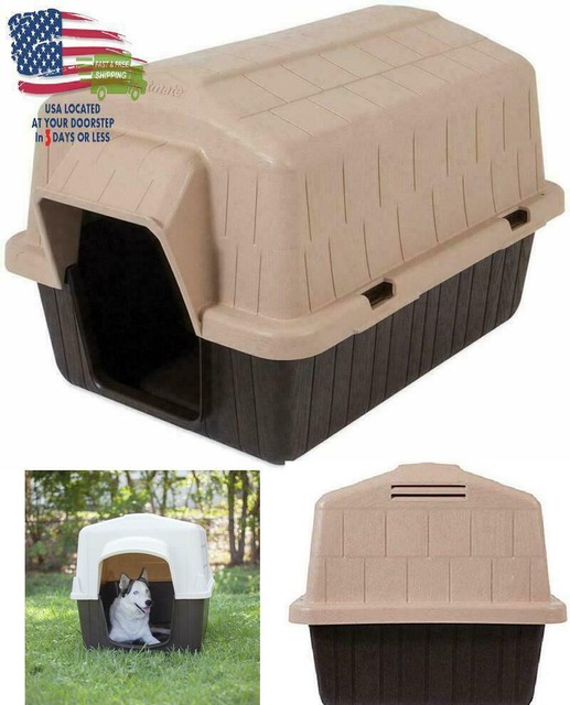 Pet Waterproof Plastic Dog Kennel Outdoor Barn House For Small Medium