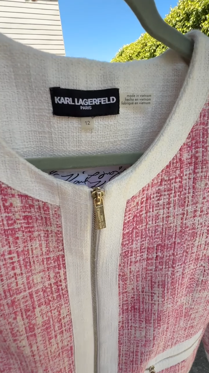 SALE★レア！KARL LAGERFELD ピンクテーラードジャケット SALE☆レア！KARL LAGERFELD ピンクテーラードジャケット - メルカリ