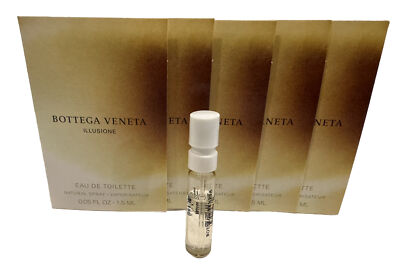 Bottega Veneta ILLUSIONE Men 5 x 0.05oz EAU DE Toilette Sample Spray New 5 Pcs.