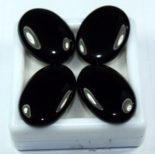 93.10 Cts 100% Natural Lot of Black Onyx Oval Cabochon Loose Gemstones