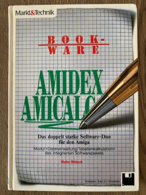 AMIDEX / AMICALC MANUAL - Market & Technology / BOOKWARE Book for AMIGA, Commodore