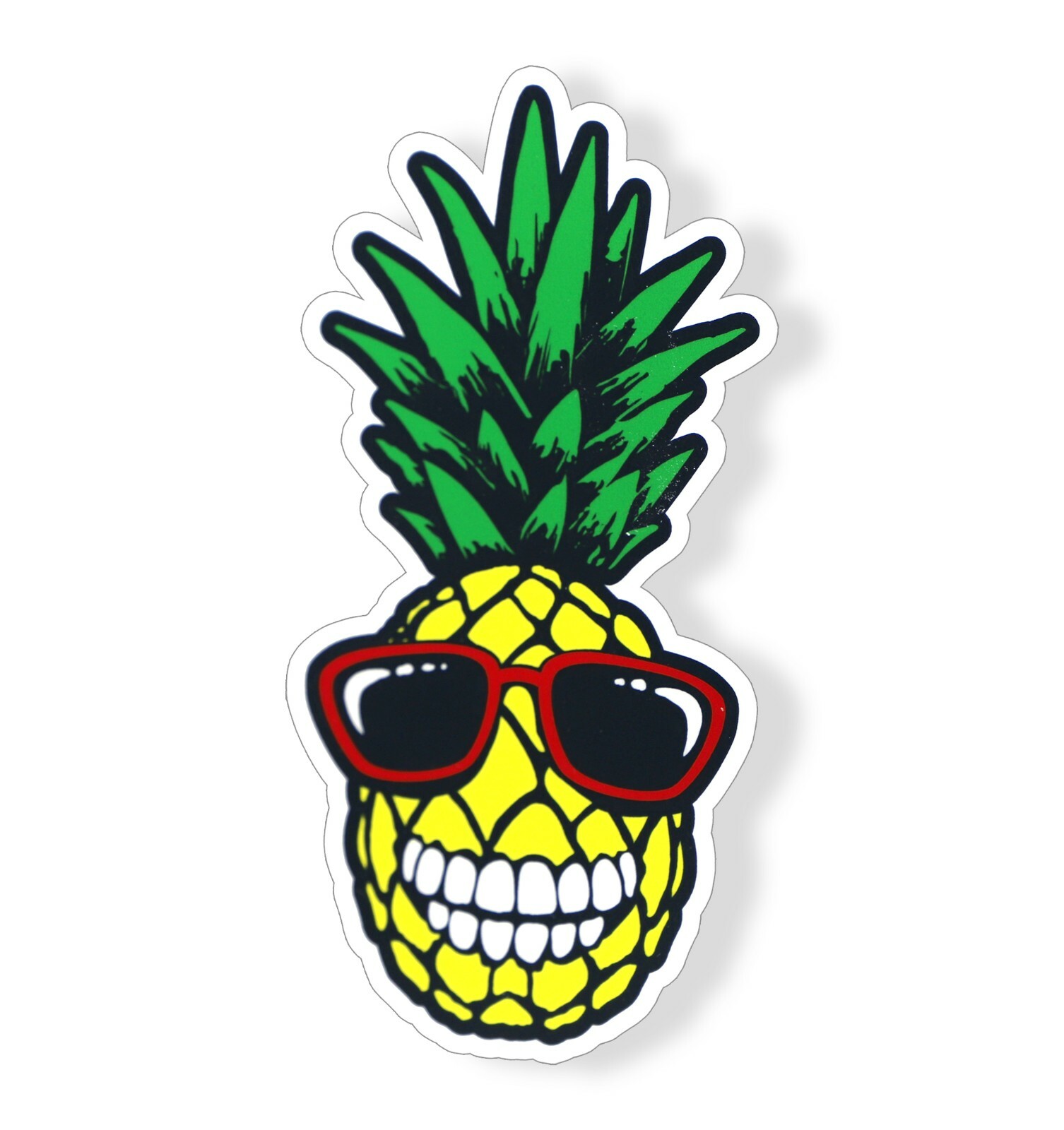 Smiling Pineapple Sticker Smile Laptop Car Vehicle Window Bumper Vinyl Decal