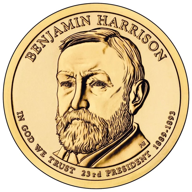 2012 P Benjamin Harrison Presidential Dollar "Brilliant Uncirculated"
