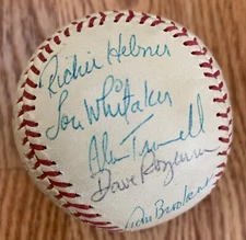 1981 DETROIT TIGERS TEAM SIGNED AUTOGRAPH WILSON BASEBALL - WKZO