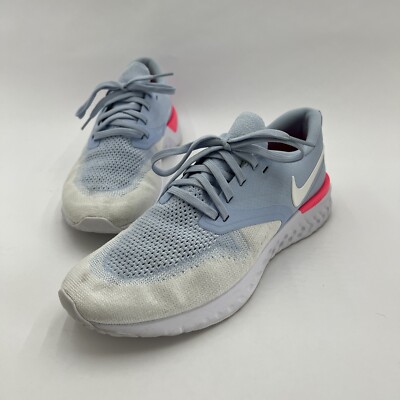 Nike Women's Blue White Odyssey React Flyknit Sneakers Running Shoe  Size