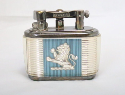 洋書 The Dunhill Petrol Lighter Dunhill 'The Joseph Lucas' Petrol Table Lighter Perspex & Silver