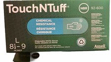 Guanti Ansell Touch N Tuff Guanti Monouso In Nitrile Ansell Touch N Tuff - Scatola Da 100 Pezzi, Taglia L, Verde TouchNTuff 92-600 Chemical Resistance Chart - Foto 8