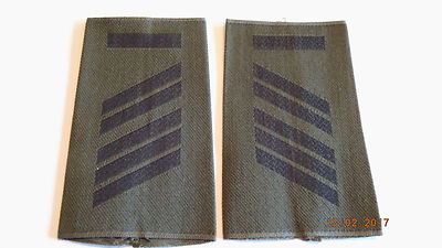 Bundeswehr Rangschlaufen Heer schwarz auf oliv Oberstabsgefreiter UA 1 paar