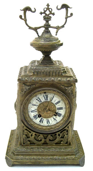 PENDULE BRONZE DORÉ OUVRAGÉ - Photo 1/1