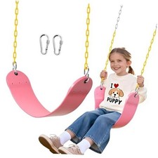 Swing Seats with 66" Heavy Duty Chains, Swing Set Accessories 1 Pink