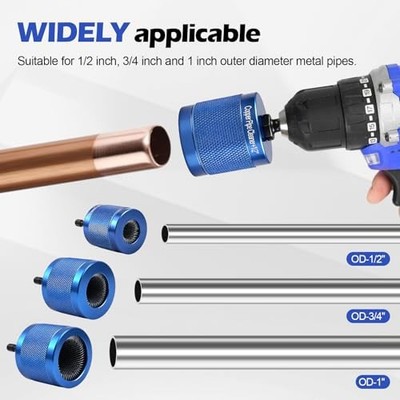 Generic Copper Pipe Cleaner Set – 3 Drill Attachments + 6 Wire Bristles, Cleans 1/2” To 1” Copper & Steel Pipes