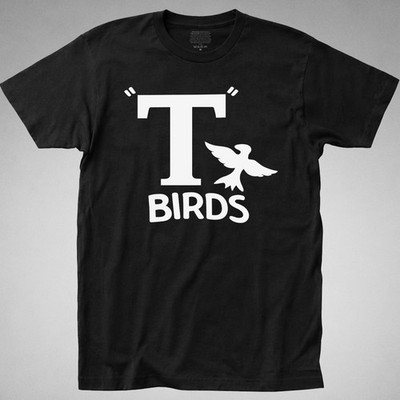 T Birds T-SHIRT tee grease 1978 pink ladies rydell danny travolta thunderbird