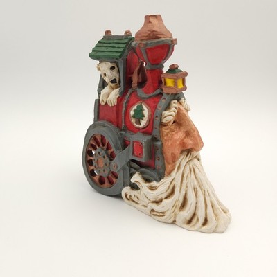 1997 David Frykman Santa Face Train DF1111 Dog Bear Christmas Xmas Decor