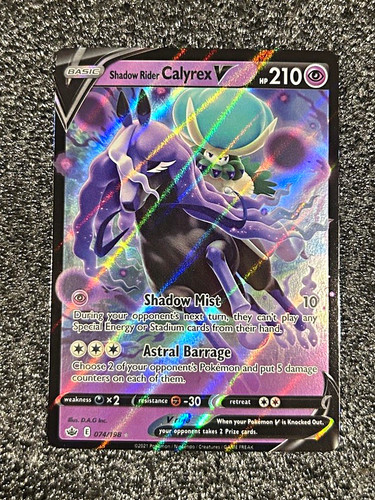 Shadow Rider Calyrex V 074/198 Chilling Reign Ultra Rare Holo English 210 HP