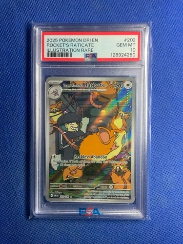 2025 POKEMON DRI EN-DESTINED RIVALS #202 TEAM ROCKET'S RATICATE PSA 10