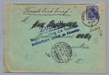 Dt. Reich Germania Tauchboot Brief Bremen Milwaukee USA - Kirchheim 1917