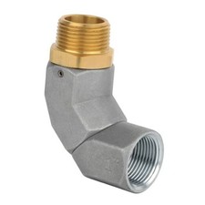 1" Dual NPT Threads Fuel Transfer Pump Nozzle Swivel, Multi Plane 360 Rotating