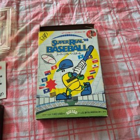 Super Real Baseball '88 Famicom Boxed Soft, Complete, Retro Game