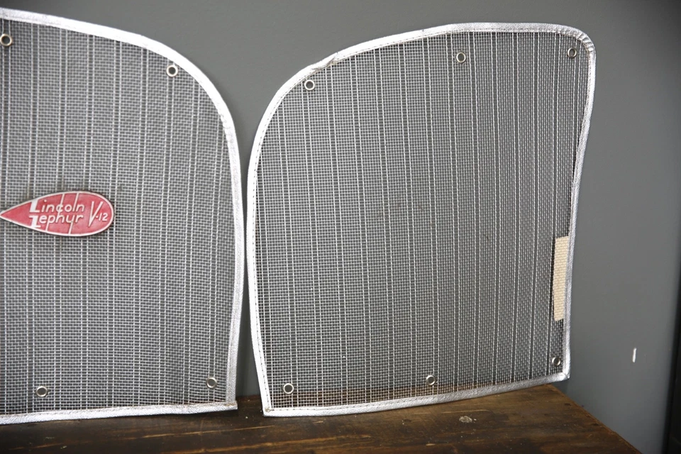 Vintage 1938 Lincoln Zephyr Car Radiator Grill Shell Screen Cover Accessory NOS - Image 3 of 4