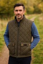 BARBOUR FERNWOOD DIAMOND QUILTED GILET/ VEST MSRP$210 Comfy + Classic Design