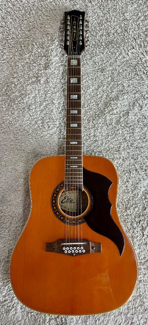 Eko Ranger XII 12 string Acoustic guitar in Hardshell case