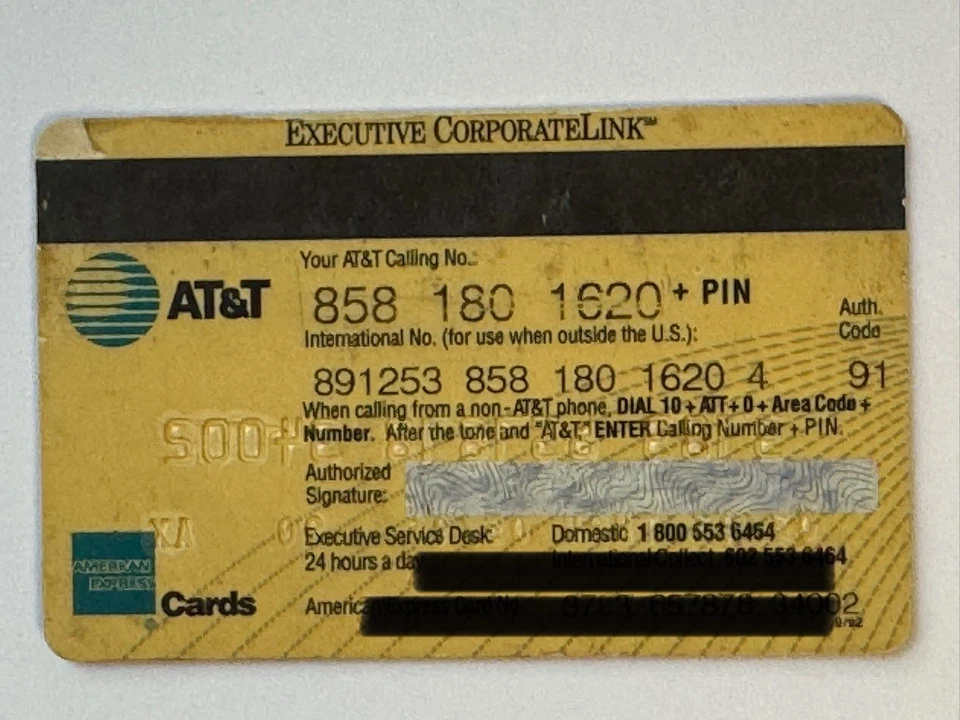 American Express Corporate Executive Credit Card▪️1996 Exp▪️Collectible Only - Image 2 of 2