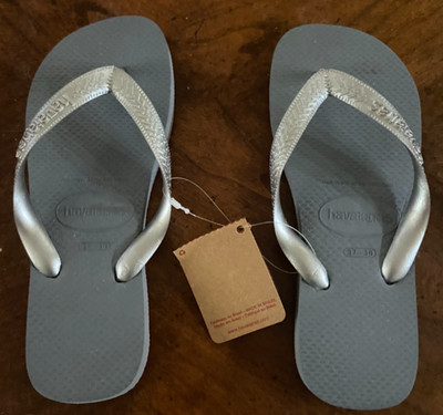Havaianas GRAY UNISEX Flip Flops Womens/Boys  37/38 USA/UK/AU size chart below