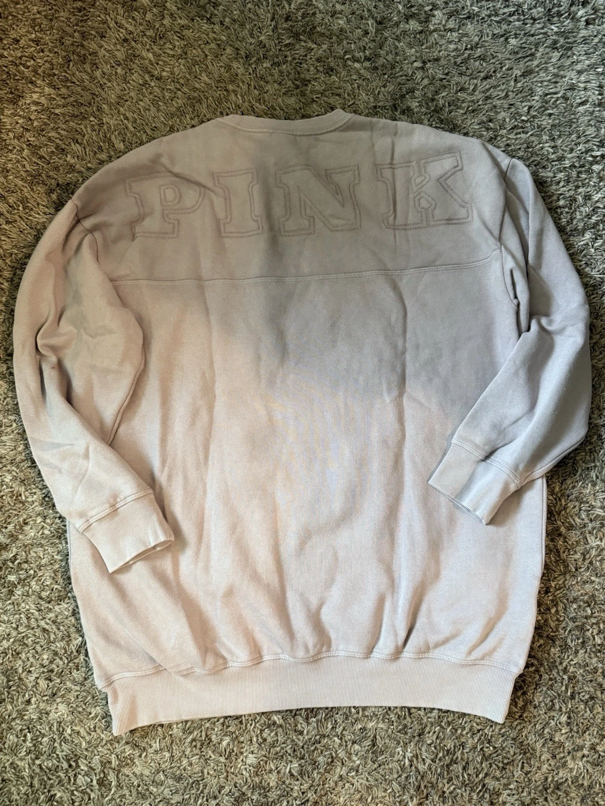 UNDERCOVER Abito felpa oversize Victoria’s Secret rosa viola cenere edera pile taglia S