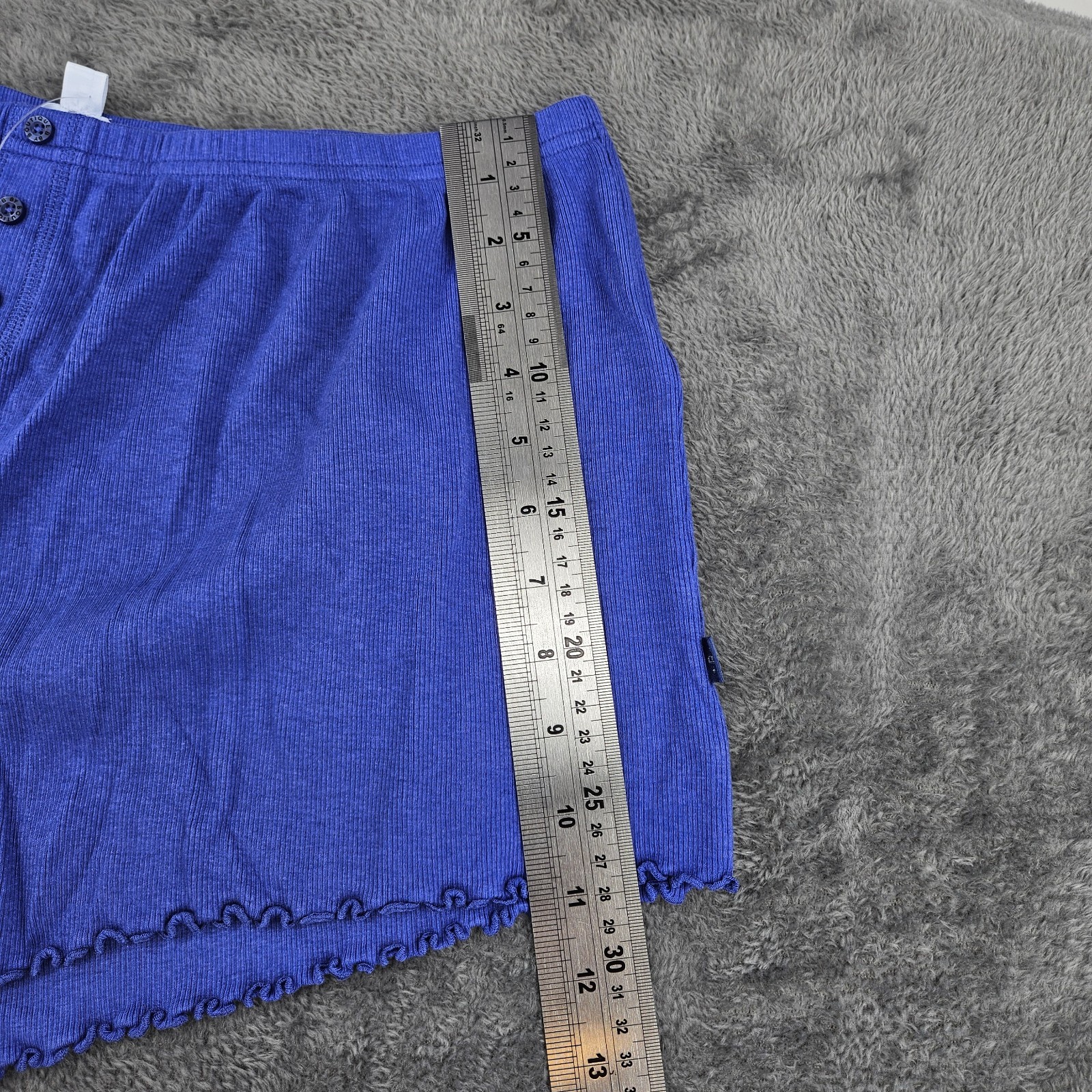 M&S B By Boutique Womens Pyjama Shorts UK Large 35.5 Waist Ultraviolet Ribbed image 2