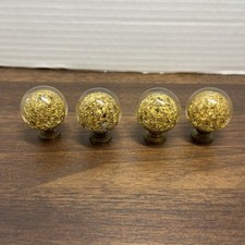 Vintage Ruth Richmond Weiser Lucite Gold Fleck Drawer Pulls Lot Of 4 Mcm