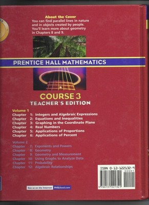 Prentice Hall Math Course 3 Indiana Teacher Edition 2004 [Hardcover]