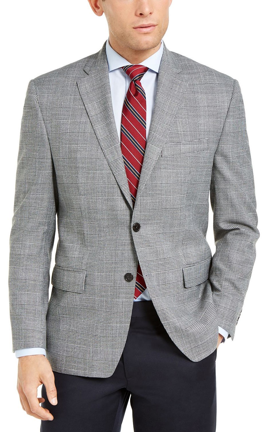 Мужское спортивное пальто в клетку классического покроя Lauren Ralph Lauren 36 обычное черно-белое NWT 16890₽