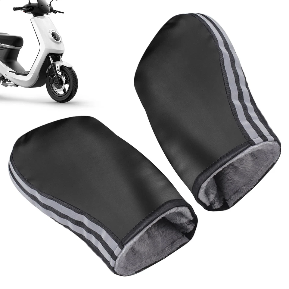 Winter Cycling Gloves MOTORCYCLE Motorbike Handlebar Warm Mittens Mitts Black - Image 4 of 4