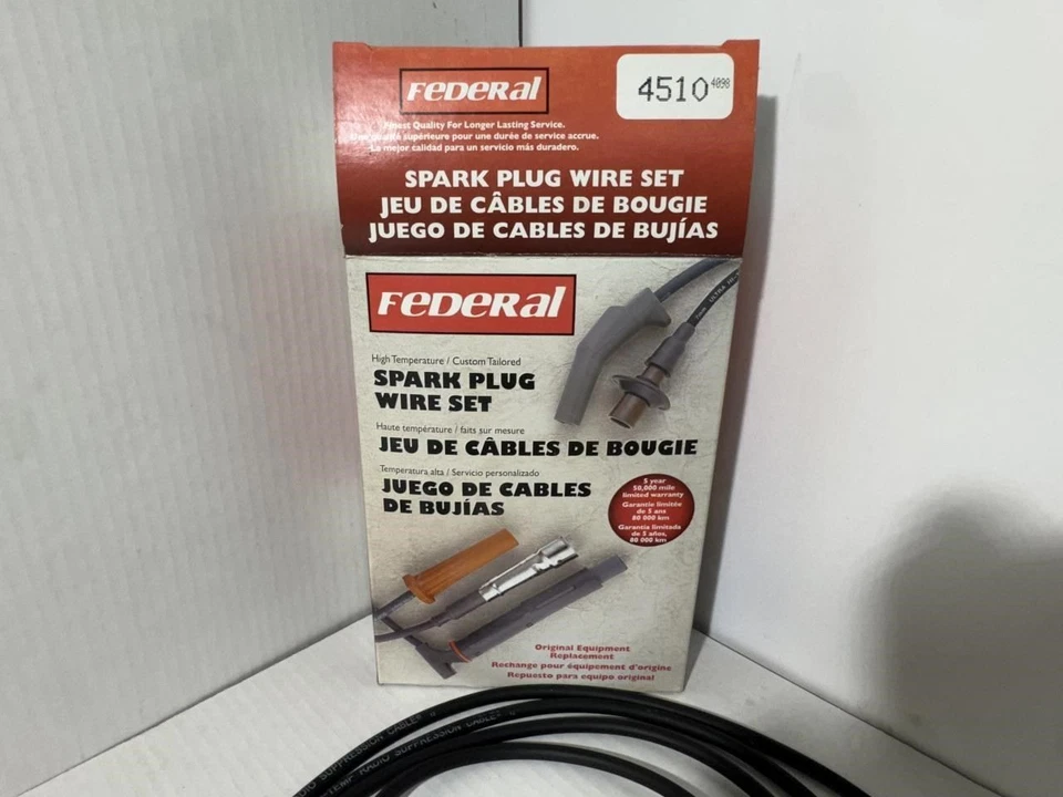Federal 4510 Spark Plug Wire Set 1975–1979 Toyota Corona 2.2L 4-Cylinder 20R - Image 3 of 3